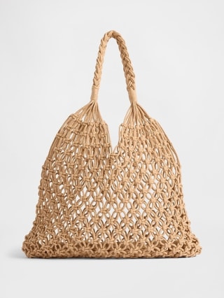 Gap Open-Weave Straw Tote Bag