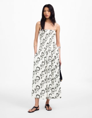Madewell Poplin Smocked Maxi Dress