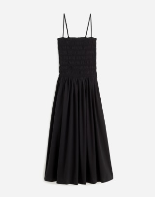 Madewell Poplin Smocked Maxi Dress
