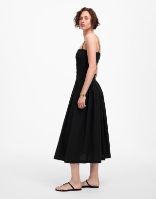 Madewell Poplin Smocked Maxi Dress