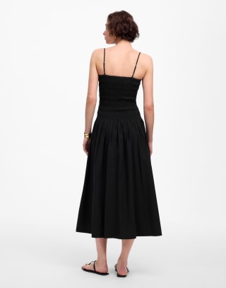 Madewell Poplin Smocked Maxi Dress