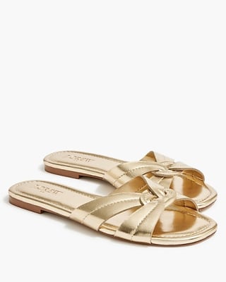 J.Crew Factory Stitched Slide Sandals