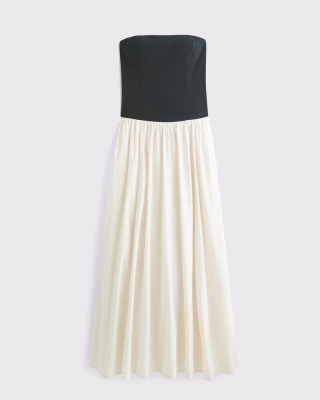 Strapless Drop-Waist Maxi Dress
