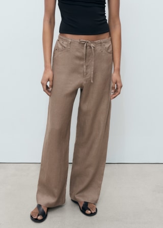 Wide Leg Linen Pants