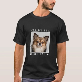 Zazzle "World's Best Dog Dad" Pet Photo T-Shirt