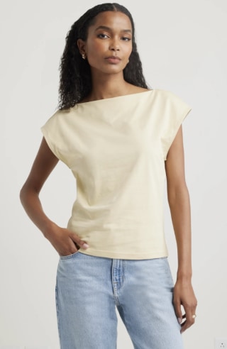 Nordstrom Pima Cotton Boat Neck T-Shirt