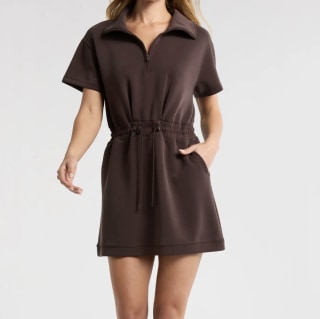 Zella Ultrasoft Knit Quarter Zip Dress