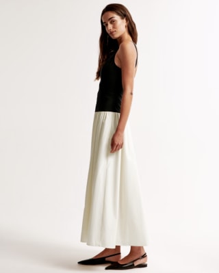 Abercrombie & Fitch Drop-Waist Midi Dress