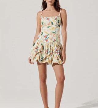 ASTR the Label Keyla Bubble-Hem Mini Dress