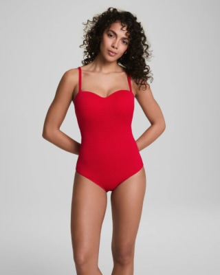 SPANXshape™ Swim Convertible Pique Bandeau One-Piece