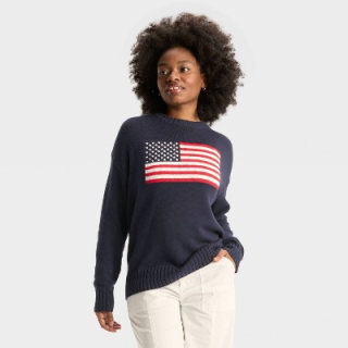 Wild Fable Crewneck Americana Pullover Sweater
