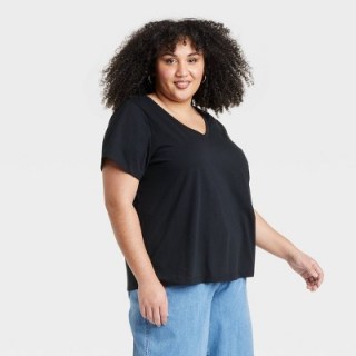 Ava & Viv Short Sleeve V-Neck T-Shirt