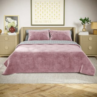 Beautiful by Drew Barrymore Signature Floral Woodrose Velvet Reversible Quilt