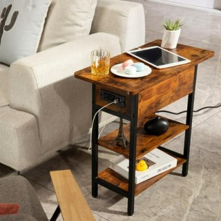 Yoobure End Table with Charging Station