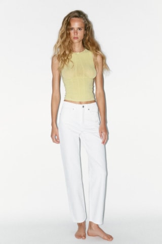 Zara High-Waisted TRF Mom Fit Jeans