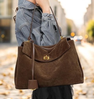 FreshHide Suede Leather Tote Bag