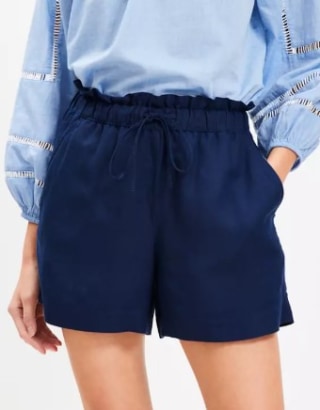 Petite Breezy Shorts in Linen Blend