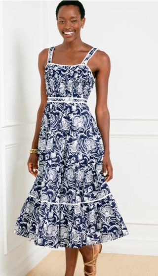 Talbots Tiered Fit & Flare Dress