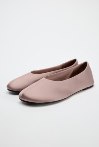 Zara Satin Ballet Flats
