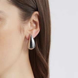Open Edit Polished Teardrop Stud Earrings