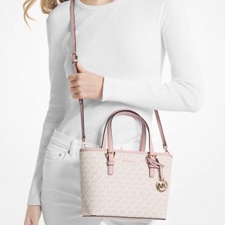 Michael Kors Jet Set Travel Extra-Small Logo Top-Zip Tote Bag