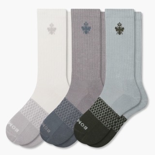 Bombas Assorted Colorblock Crew Socks (Set of 3)