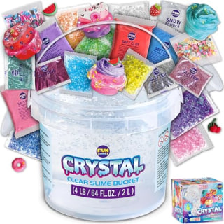 Fun Kidz Huge Glassy Clear Slime Bucket 