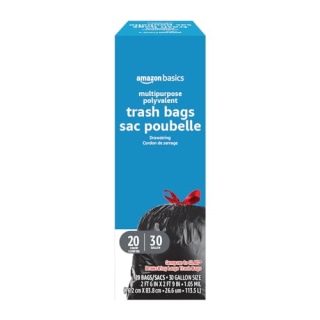 Amazon Basics Multipurpose Drawstring Trash Bags