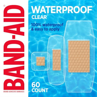 Band-Aid Clear Waterproof Adhesive Bandages (60 Count)