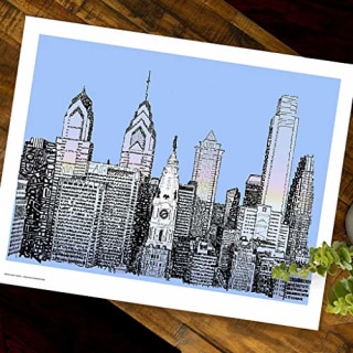 Philadelphia Skyline Word Art 