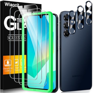 Wiaocit 3 Pack Tempered Glass Screen Protector for Samsung Galaxy 