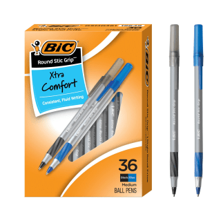 BIC Round Stic Grip Xtra Comfort Ballpoint Pens