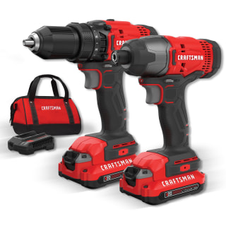 Craftsman V20 Max 2-Tool Power Tool Kit with Case (Batteries and Charger Included)