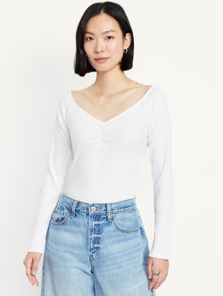 Old Navy Cinched Rib-Knit Top