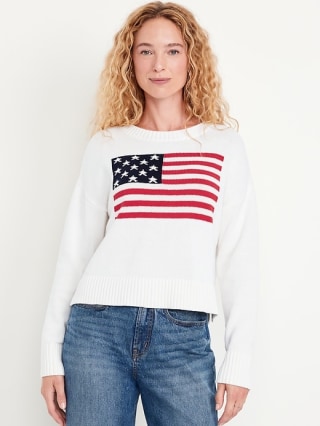Old Navy Flag-Graphic Sweater