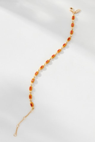 Anthropologie Linked Crystal Bracelet