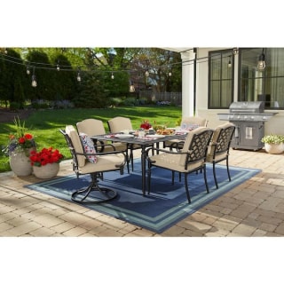 Hampton Bay Laurel Oaks 7-Piece Outdoor Patio Dining Set 