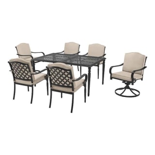 Hampton Bay Laurel Oaks 7-Piece Outdoor Patio Dining Set 