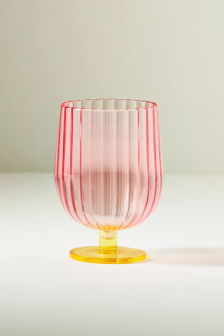 Anthropologie Raquel Scallop Acrylic Goblets