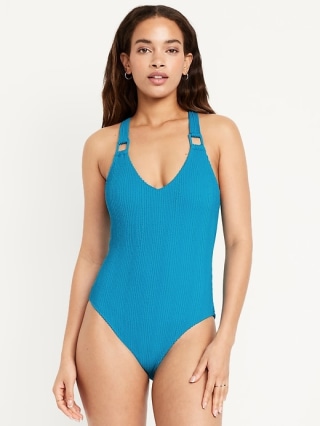 Old Navy Ribbed One-Piece Swimsuit
