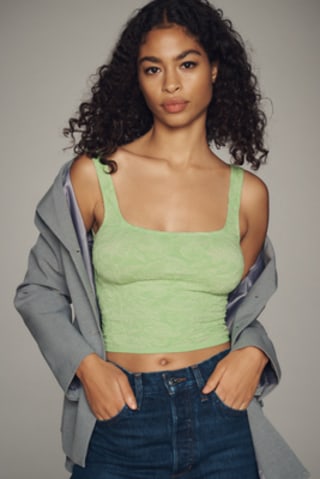 Anthropologie Hannah Seamless Textured Tank