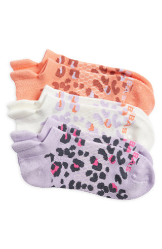 Bombas Tonal Leopard 3-Pack Ankle Socks