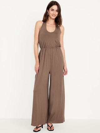 Waist-Defined Halter Jumpsuit