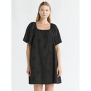 Free Assembly Square Neck Eyelet Mini Dress