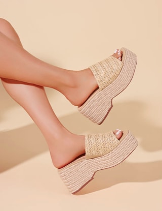 Eqaudes Platform Espadrille Wedges
