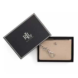 Lauren Ralph Lauren Textured Leather Zip Card Case