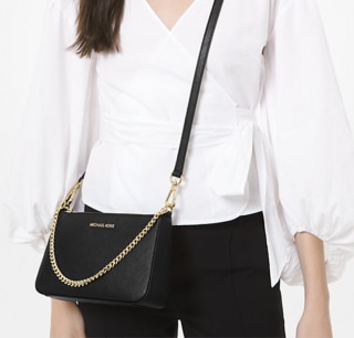 Michael Kors Jet Set Medium Saffiano Leather Crossbody Bag