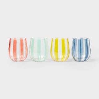 Target Sun Squad™ Striped Stemless Wine Glasses
