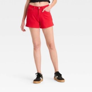 Wild Fable Mid-Rise Midi Denim Shorts