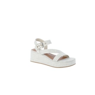 Time and Tru Cross Strap Wedge Sandals